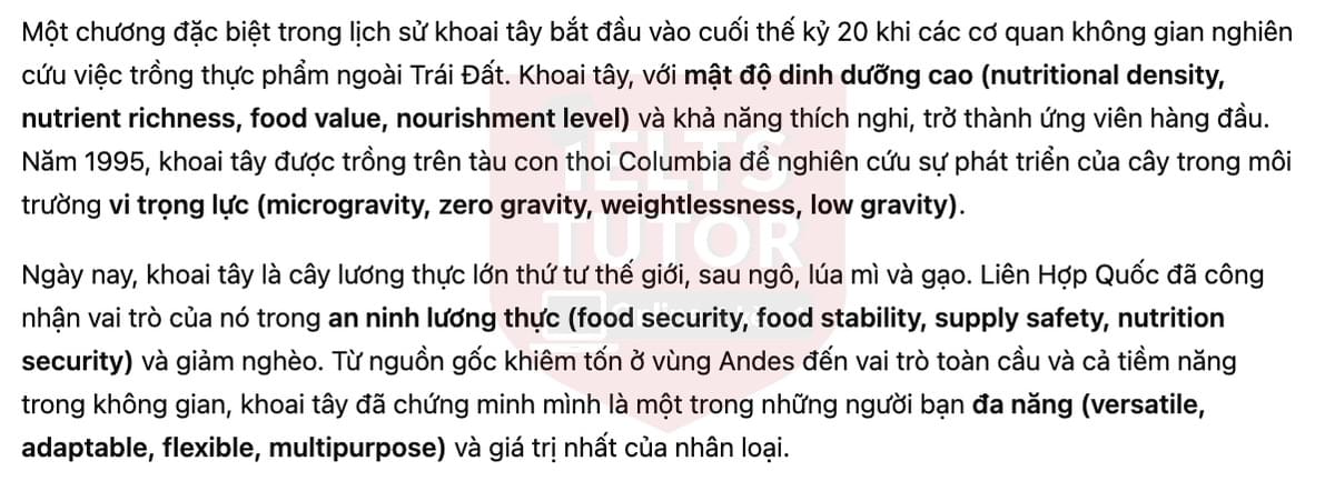 🔥A much-travelled vegetable Answers with location - Đề thi thật IELTS READING- Làm bài online format computer-based, kèm đáp án, dịch & giải thích từ vựng - cấu trúc ngữ pháp khó 🔥A much-travelled vegetable Answers with location - Đề thi thật IELTS READING- Làm bài online format computer-based, kèm đáp án, dịch & giải thích từ vựng - cấu trúc ngữ pháp khó