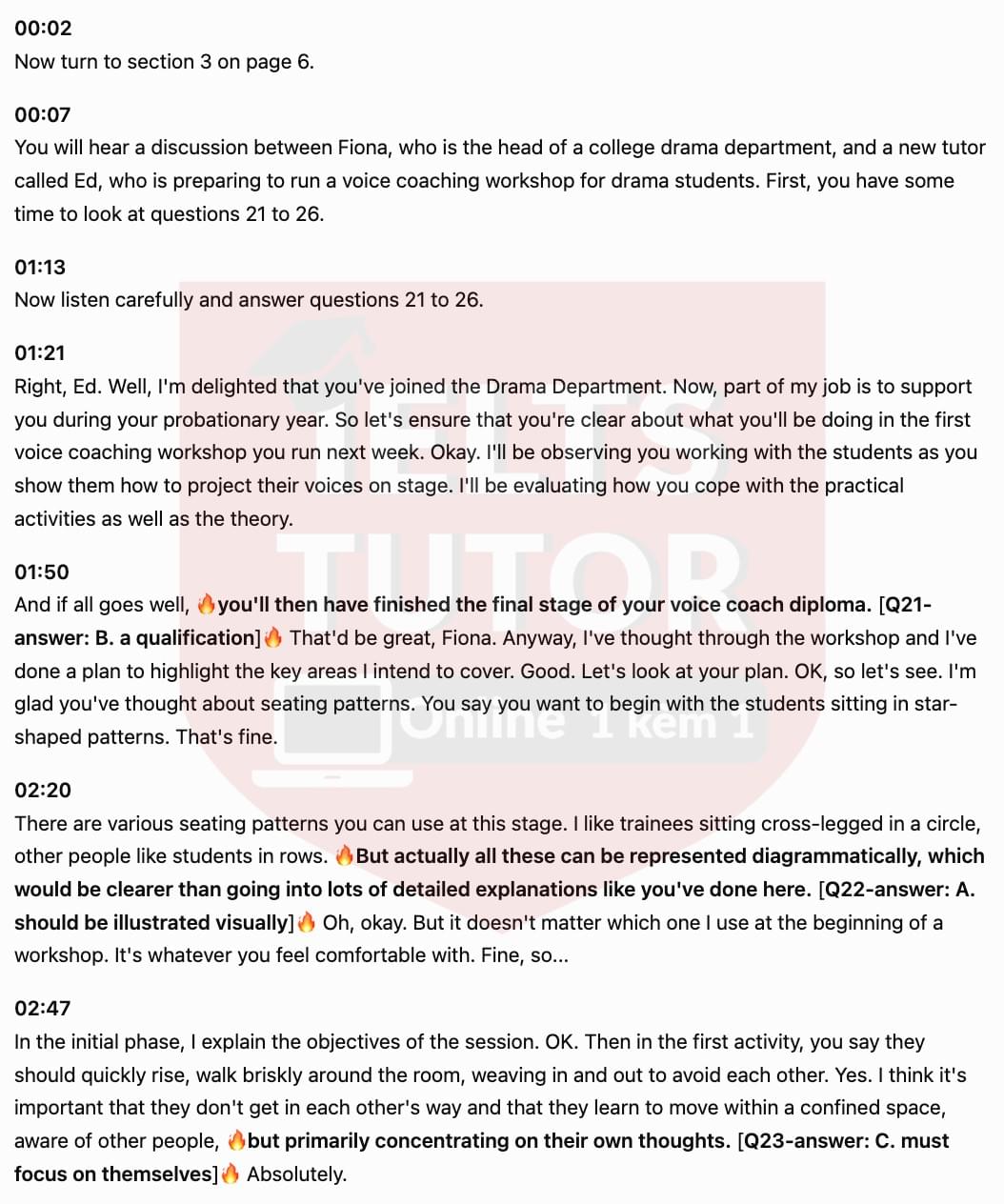 IELTS TUTOR cũng cung cấp 🔥Voice training for drama students: Đề thi IELTS LISTENING (actual test) kèm đáp án & transcript with location IELTS TUTOR cũng cung cấp 🔥Voice training for drama students: Đề thi IELTS LISTENING (actual test) kèm đáp án & transcript with location