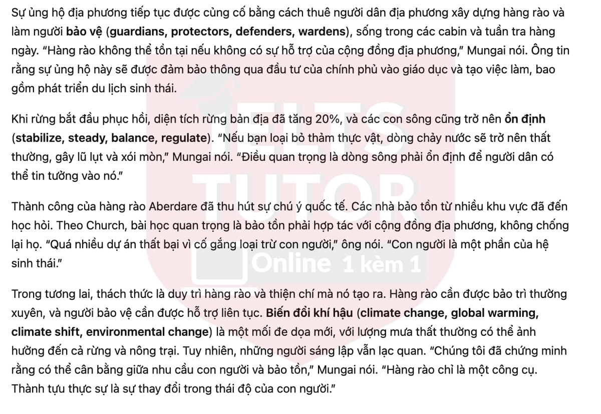 🔥The longest conservation fence in the world Answers with location - Đề luyện tập IELTS READING- Làm bài online format computer-based, kèm đáp án, dịch & giải thích từ vựng - cấu trúc ngữ pháp khó 🔥The longest conservation fence in the world Answers with location - Đề luyện tập IELTS READING- Làm bài online format computer-based, kèm đáp án, dịch & giải thích từ vựng - cấu trúc ngữ pháp khó