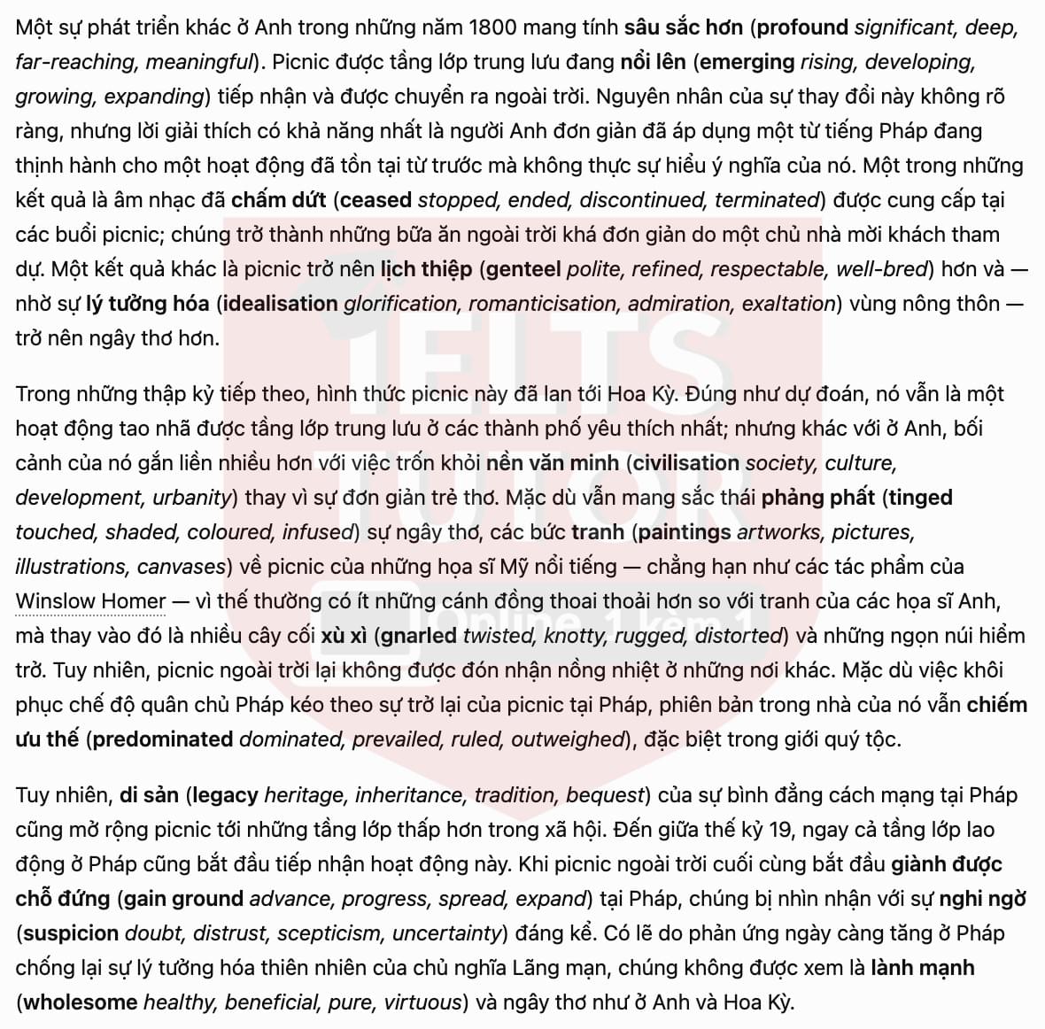 🔥The history of the picnic Answers with location - Đề luyện tập IELTS READING- Làm bài online format computer-based, kèm đáp án, dịch & giải thích từ vựng - cấu trúc ngữ pháp khó 🔥The history of the picnic Answers with location - Đề luyện tập IELTS READING- Làm bài online format computer-based, kèm đáp án, dịch & giải thích từ vựng - cấu trúc ngữ pháp khó
