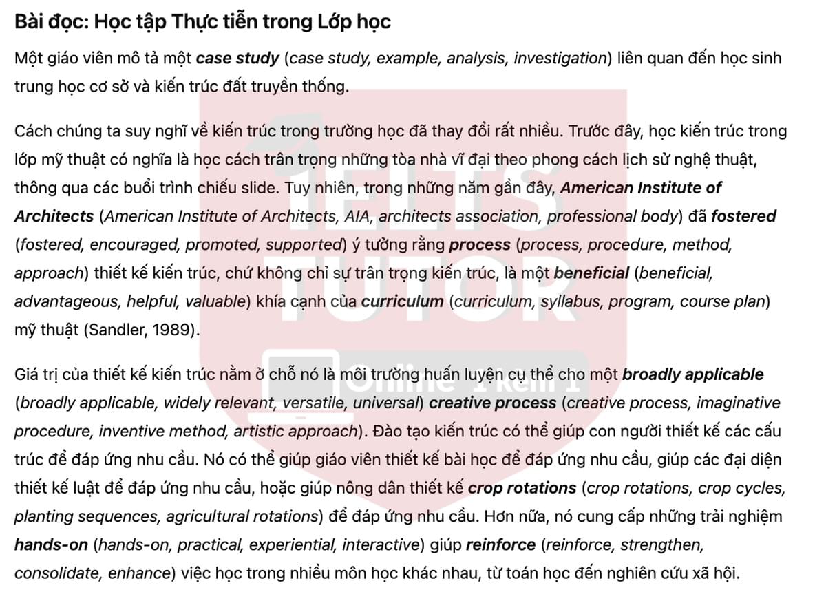 🔥Practical Learning in the Classroom Answers with location - Đề luyện tập IELTS READING- Làm bài online format computer-based, kèm đáp án, dịch & giải thích từ vựng - cấu trúc ngữ pháp khó 🔥Practical Learning in the Classroom Answers with location - Đề luyện tập IELTS READING- Làm bài online format computer-based, kèm đáp án, dịch & giải thích từ vựng - cấu trúc ngữ pháp khó