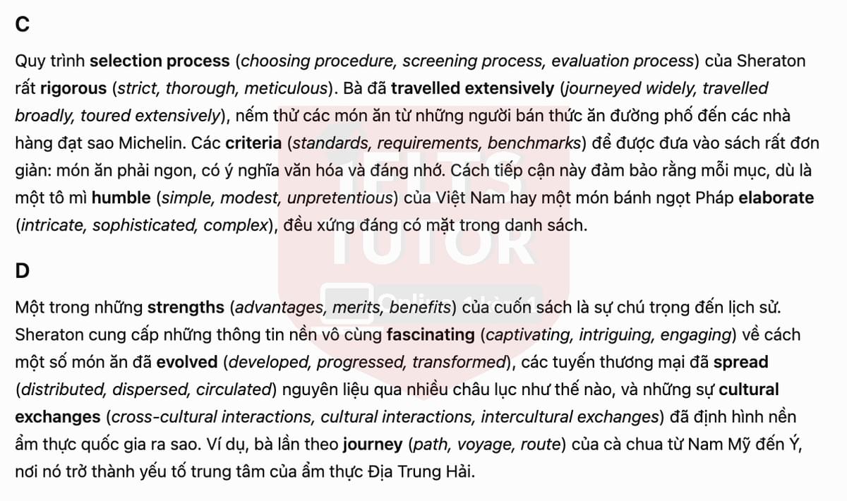 🔥A Review of the book, 1,000 Foods To Eat Before You Die Answers with location - Đề luyện tập IELTS READING- Làm bài online format computer-based, kèm đáp án, dịch & giải thích từ vựng - cấu trúc ngữ pháp khó 🔥A Review of the book, 1,000 Foods To Eat Before You Die Answers with location - Đề luyện tập IELTS READING- Làm bài online format computer-based, kèm đáp án, dịch & giải thích từ vựng - cấu trúc ngữ pháp khó
