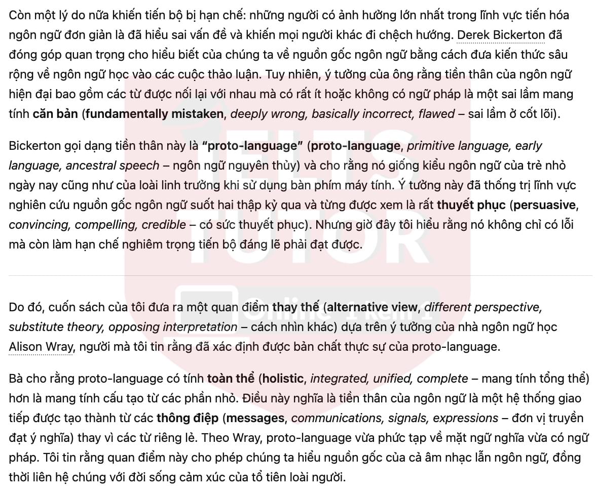 🔥The origin of language Answers with location - Đề luyện tập IELTS READING- Làm bài online format computer-based, kèm đáp án, dịch & giải thích từ vựng - cấu trúc ngữ pháp khó 🔥The origin of language Answers with location - Đề luyện tập IELTS READING- Làm bài online format computer-based, kèm đáp án, dịch & giải thích từ vựng - cấu trúc ngữ pháp khó