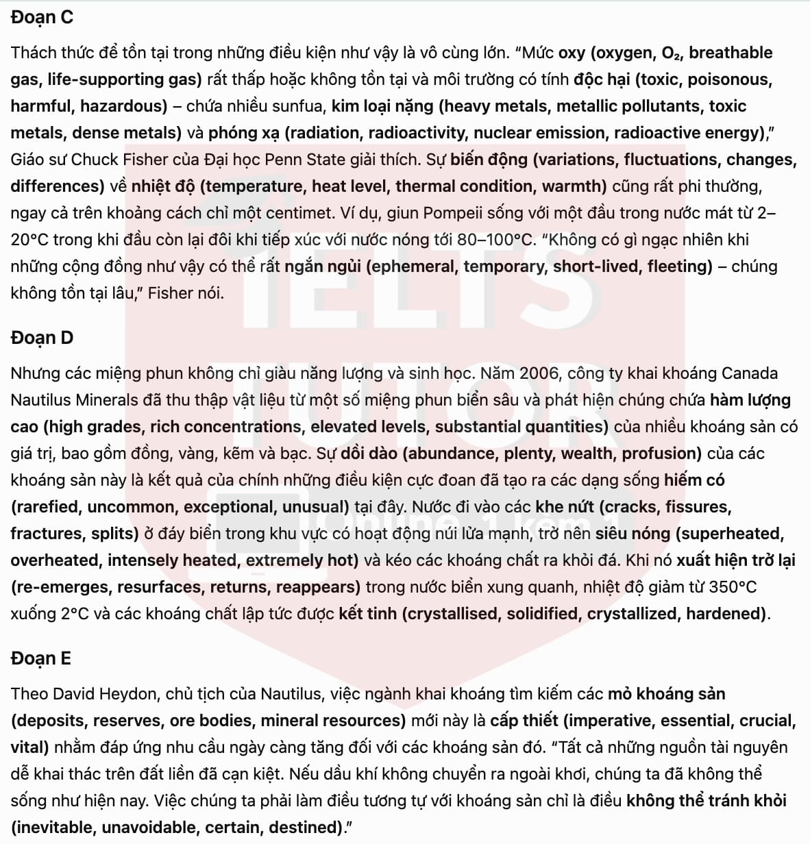 🔥Treasures of the deep Answers with location - Đề luyện tập IELTS READING- Làm bài online format computer-based, kèm đáp án, dịch & giải thích từ vựng - cấu trúc ngữ pháp khó 🔥Treasures of the deep Answers with location - Đề luyện tập IELTS READING- Làm bài online format computer-based, kèm đáp án, dịch & giải thích từ vựng - cấu trúc ngữ pháp khó