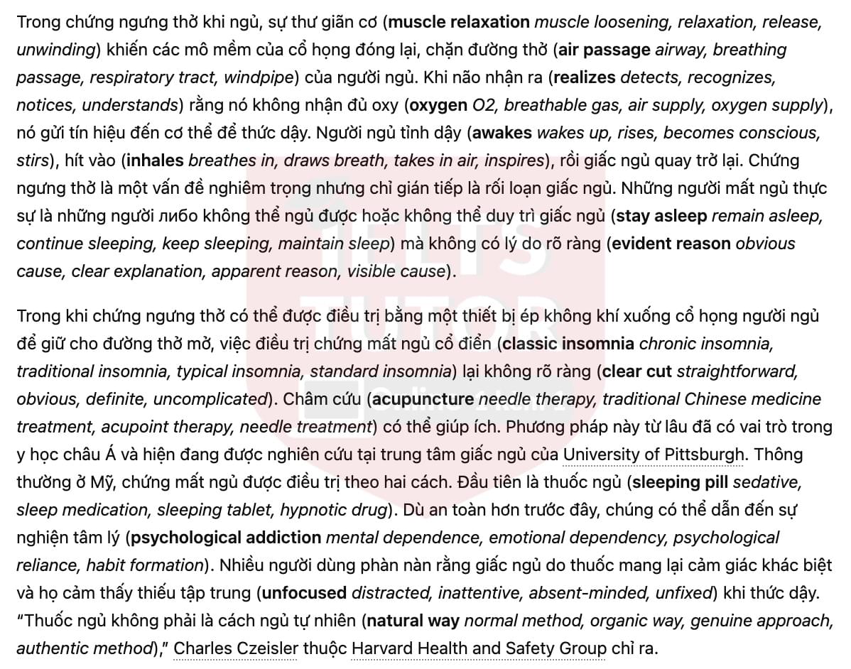 🔥Why Don't We Sleep? Answers with location - Đề luyện tập IELTS READING- Làm bài online format computer-based, kèm đáp án, dịch & giải thích từ vựng - cấu trúc ngữ pháp khó 🔥Why Don't We Sleep? Answers with location - Đề luyện tập IELTS READING- Làm bài online format computer-based, kèm đáp án, dịch & giải thích từ vựng - cấu trúc ngữ pháp khó