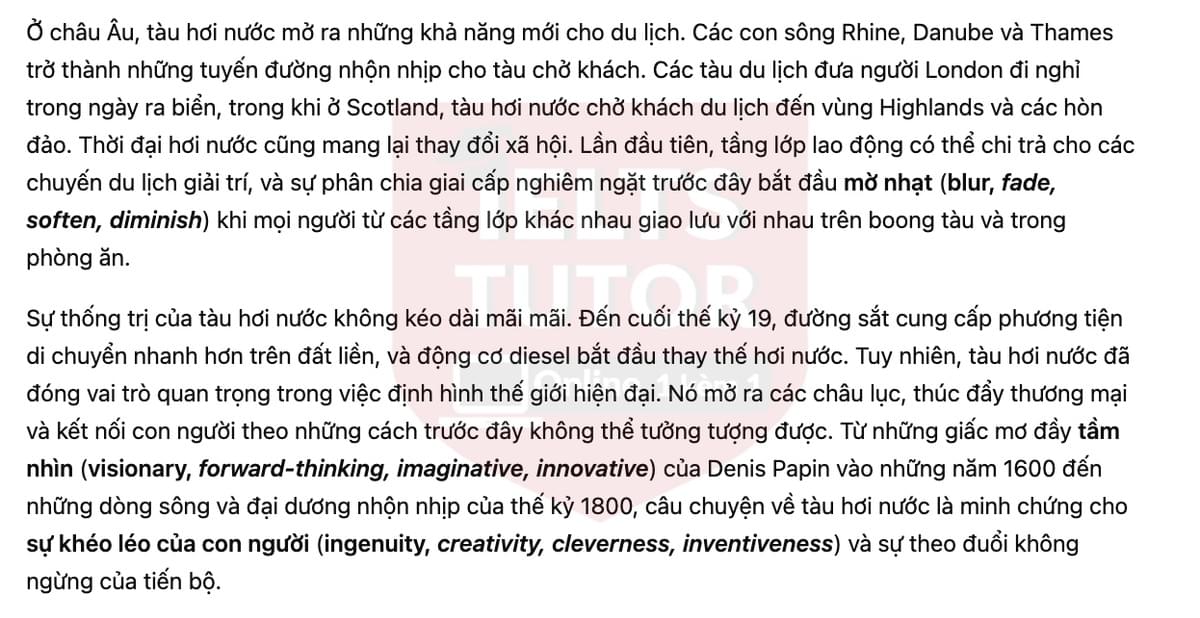 🔥Steam across the water Answers with location - Đề luyện tập IELTS READING- Làm bài online format computer-based, kèm đáp án, dịch & giải thích từ vựng - cấu trúc ngữ pháp khó 🔥Steam across the water Answers with location - Đề luyện tập IELTS READING- Làm bài online format computer-based, kèm đáp án, dịch & giải thích từ vựng - cấu trúc ngữ pháp khó