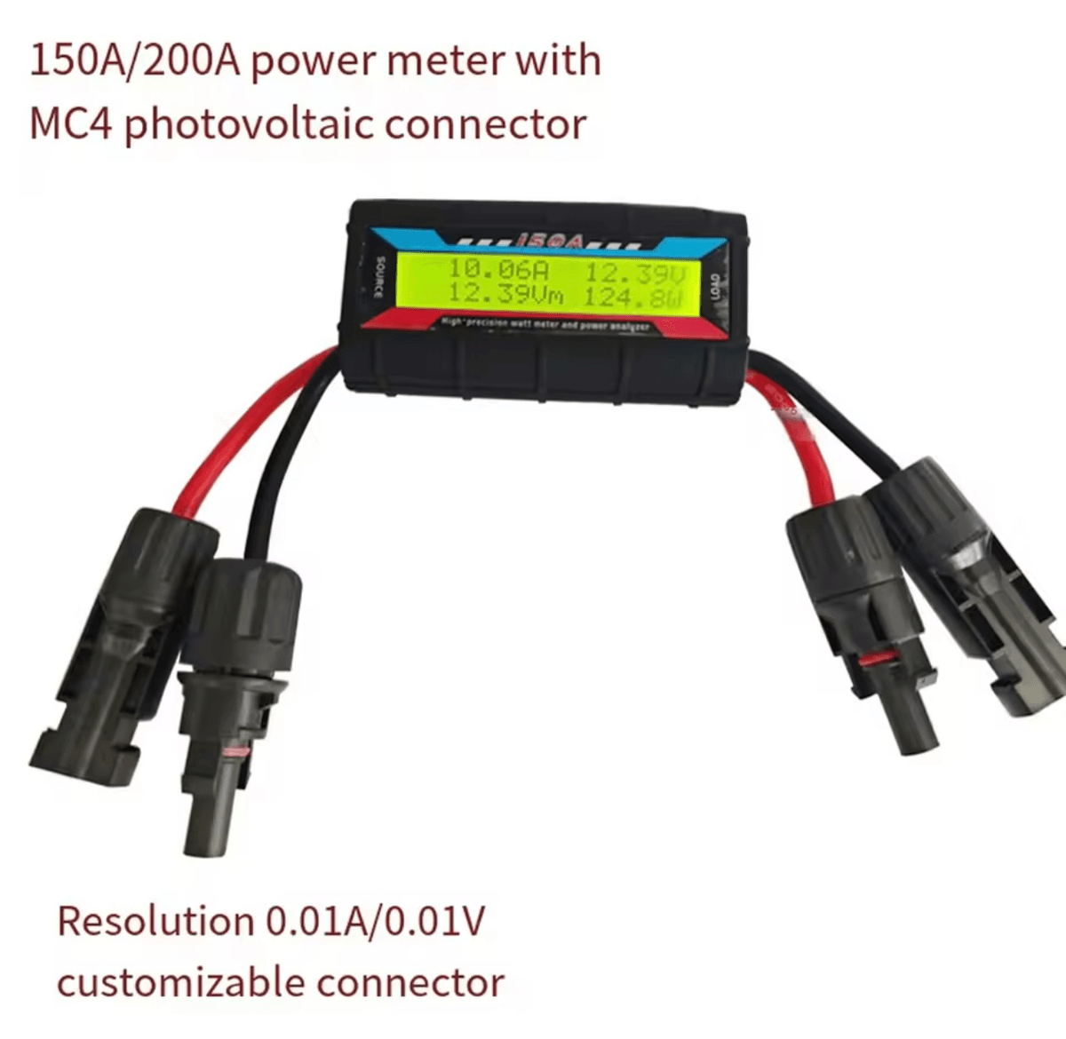High‑Precision Solar Power Meter (150A/200A)