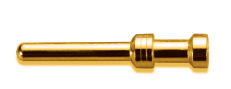 16A-M Crimp Male Pin, Gold Plated