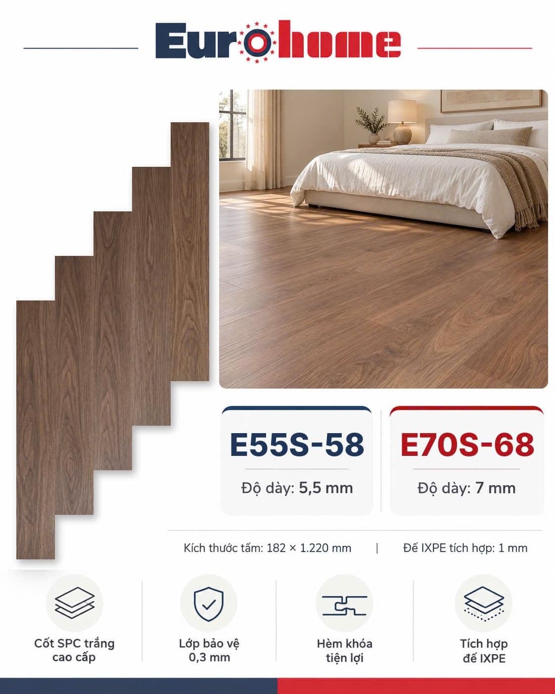 Our PVC flooring solutions are designed for versatile applications, providing a range of colors and patterns to fit any design vision. Known for their easy maintenance and high durability, our PVC floors are suitable for high-traffic areas in both homes and commercial establishments. PVC Flooring Our Premium Flooring Solutions A premium flooring brand providing SPC, engineered wood, and PVC flooring solutions for modern spaces. Minimalist design, high durability, and suitable for residential and commercial projects across Vietnam. Bilingual (English & Vietnamese). Our PVC flooring solutions are designed for versatile applications, providing a range of colors and patterns to fit any design vision. Known for their easy maintenance and high durability, our PVC floors are suitable for high-traffic areas in both homes and commercial establishments. PVC Flooring Our Premium Flooring Solutions A premium flooring brand providing SPC, engineered wood, and PVC flooring solutions for modern spaces. Minimalist design, high durability, and suitable for residential and commercial projects across Vietnam. Bilingual (English & Vietnamese).