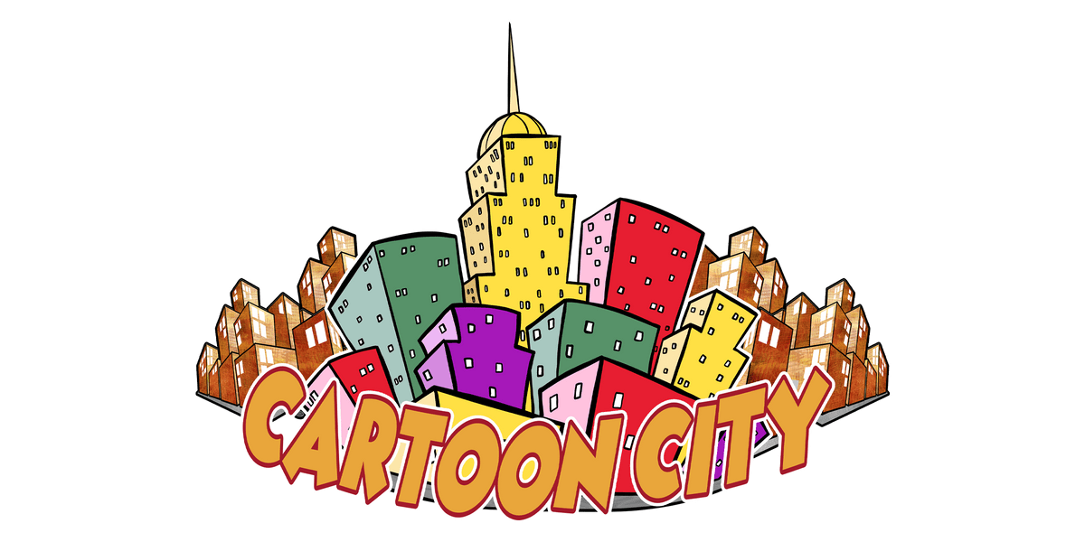 Cartoon City Caricatures Six Flags Darien Lake NY logo Cartoon City Caricatures Six Flags Darien Lake NY logo