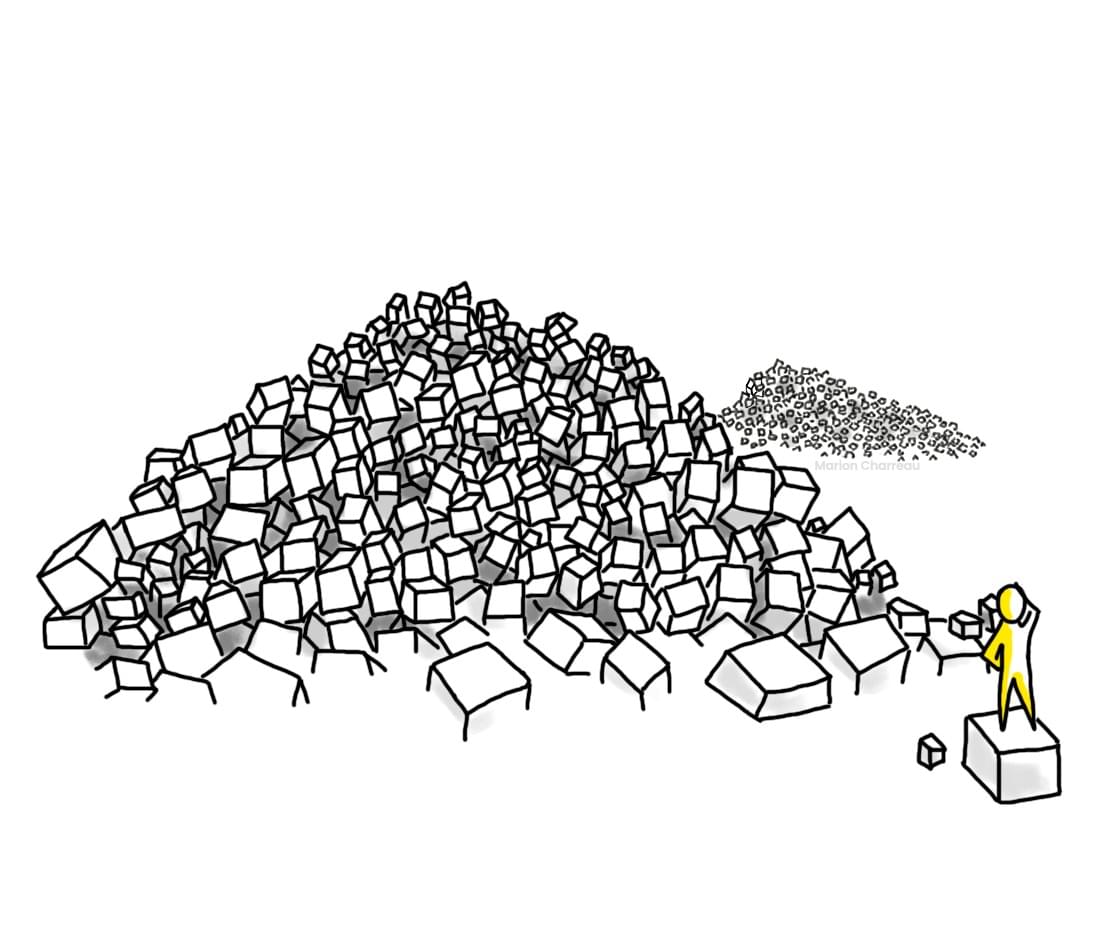 Grâce à des approches visuelles, narratives et cartographiques, les entreprises peuvent dessiner leurs concepts clés, changer les représentations et développer des prototypes narratifs pour mobiliser leur écosystème. Cette démarche permet de passer de l'abstrait au concret et de favoriser un changement réel. Grâce à des approches visuelles, narratives et cartographiques, les entreprises peuvent dessiner leurs concepts clés, changer les représentations et développer des prototypes narratifs pour mobiliser leur écosystème. Cette démarche permet de passer de l'abstrait au concret et de favoriser un changement réel.