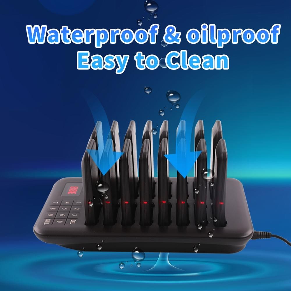16 in 1 Pager Wireless Restaurant Cafe Vibrate Calling Buzzer Vibration System Pager
