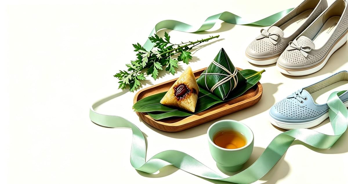 duanwu-festival-flat-lay-shoes-zongzi duanwu-festival-flat-lay-shoes-zongzi