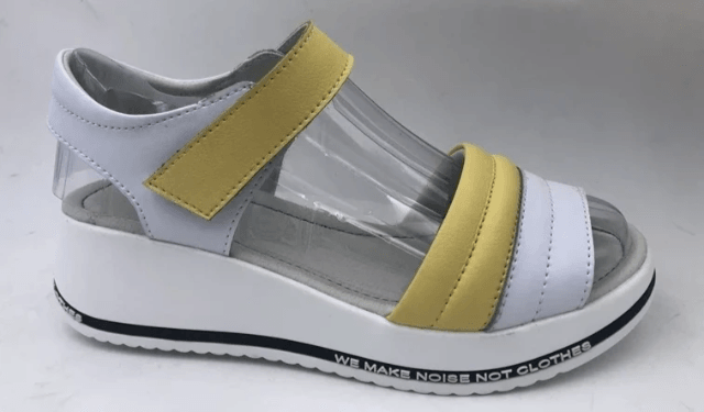 Platform Leather Sandals with mixed colors Platform Leather Sandals with mixed colors