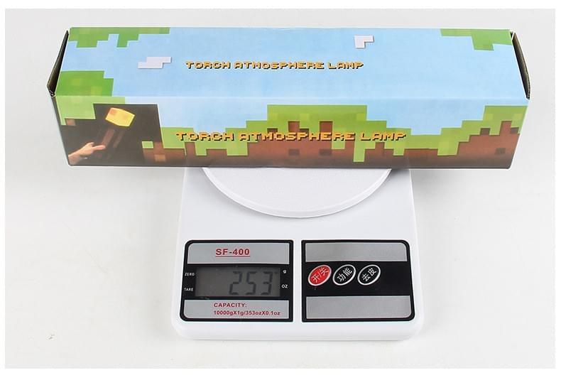 Minecraft Pixel Torch LED Night Light & Rechargeable Ore Desk Lamp