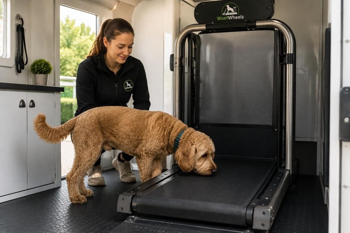 We prioritize your dog's safety and comfort. Our treadmill sessions are conducted in a controlled environment, equipped with safety harnesses and trained staff to monitor your dog's performance and health throughout the session. Safe and Comfortable Environment What We Offer Providing onsite treadmill sessions for dogs We prioritize your dog's safety and comfort. Our treadmill sessions are conducted in a controlled environment, equipped with safety harnesses and trained staff to monitor your dog's performance and health throughout the session. Safe and Comfortable Environment What We Offer Providing onsite treadmill sessions for dogs