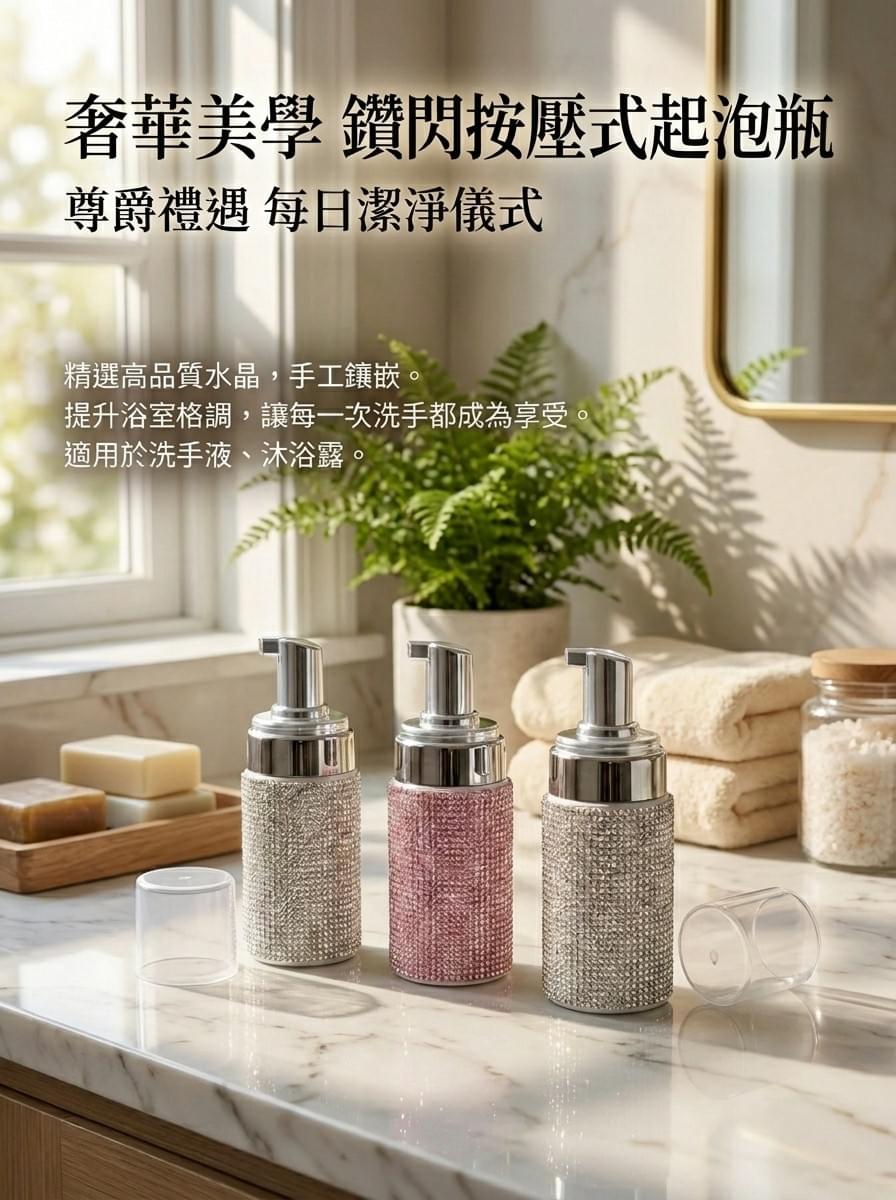鑽閃按壓式起泡瓶