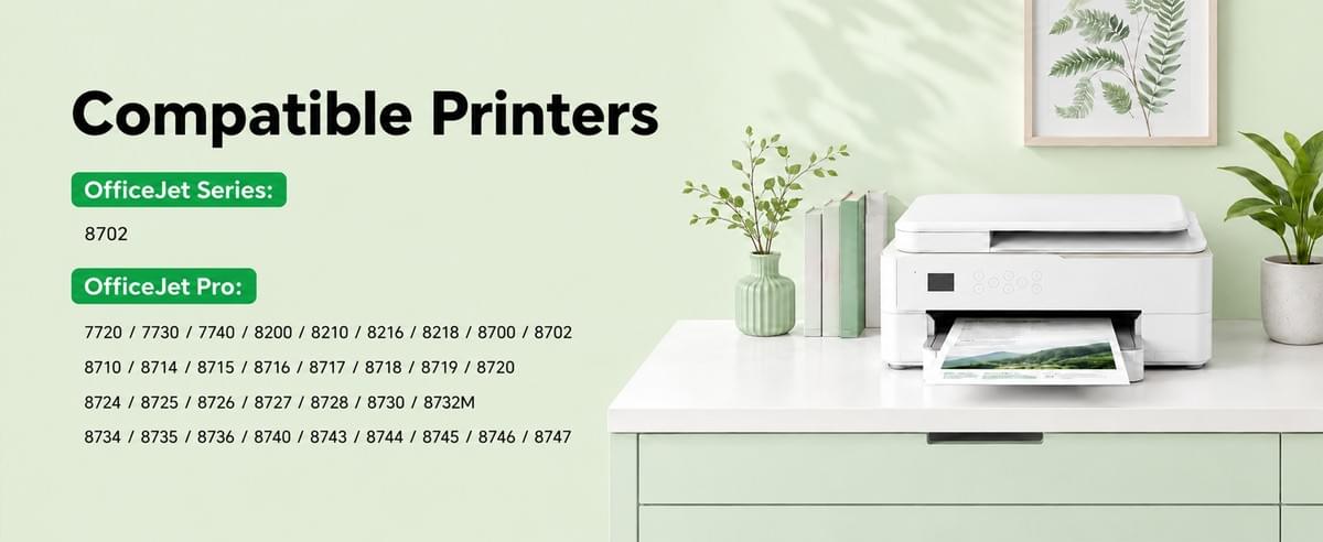 952XL Ink Cartridges Combo Pack for HP 952 XL, Work with OfficeJet 8702 OfficeJet Pro