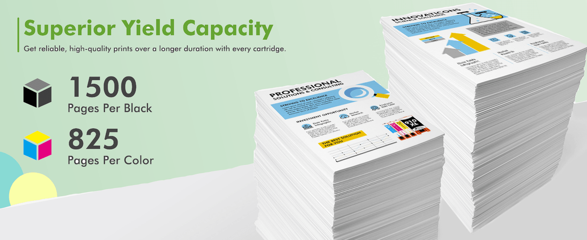 902XL Ink Cartridges Replacements for HP 902 Ink Cartridges Combo Pack (4 Pack)