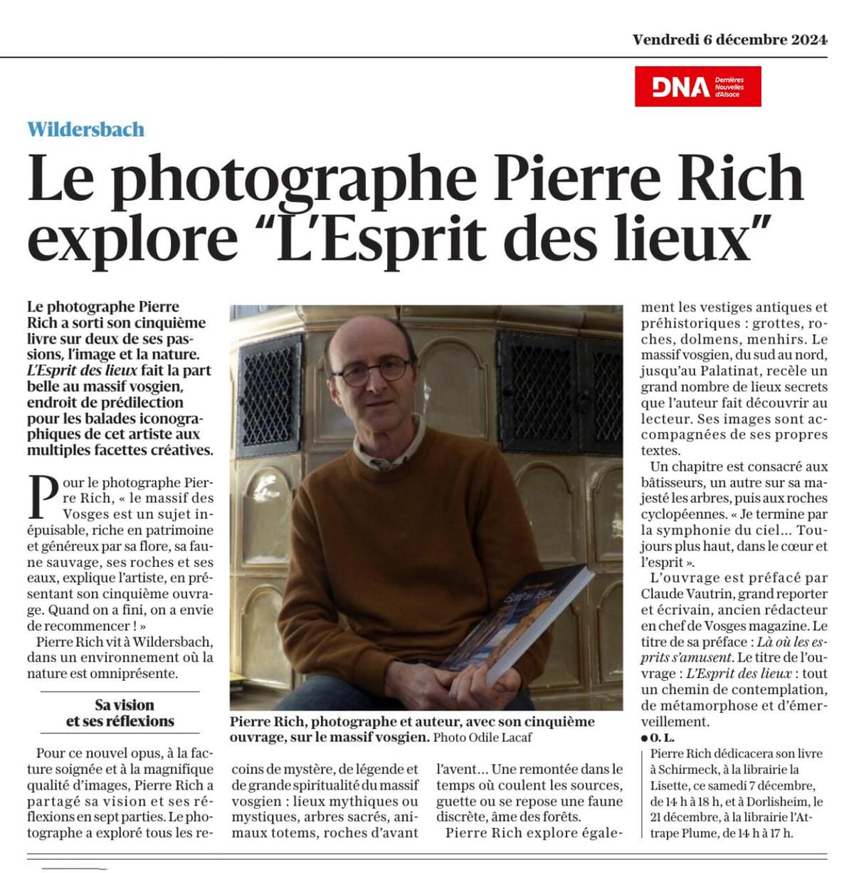 Pierre Rich reinvents the presentation of his photographs through landscape installations that invite an immersive experience. Artistic Installations Our Vision Born in 1963 in Versailles, professional photographer residing in the heart of the Alsatian Vosges, teacher, organizer of exhibitions and shows, Pierre Rich is interested in photographing, here or elsewhere, strange landscape sites and particularly mountainous environments, forests, and stones. Primarily a nature and heritage photographer, he is committed to translating the subtleties, myths, and humanism in a sharp and refined approach to framing and light. His images convey all the plastic and visual qualities of nature, at the center of his work, in an inspired wandering. For several years, he has been focusing on presenting photography differently, alongside more "classic" displays of his images, in the form of landscape installations and performances. He regularly exhibits his images and also publishes numerous photography books that are calls to marvel at the splendor of the World. Pierre Rich reinvents the presentation of his photographs through landscape installations that invite an immersive experience. Artistic Installations Our Vision Born in 1963 in Versailles, professional photographer residing in the heart of the Alsatian Vosges, teacher, organizer of exhibitions and shows, Pierre Rich is interested in photographing, here or elsewhere, strange landscape sites and particularly mountainous environments, forests, and stones. Primarily a nature and heritage photographer, he is committed to translating the subtleties, myths, and humanism in a sharp and refined approach to framing and light. His images convey all the plastic and visual qualities of nature, at the center of his work, in an inspired wandering. For several years, he has been focusing on presenting photography differently, alongside more "classic" displays of his images, in the form of landscape installations and performances. He regularly exhibits his images and also publishes numerous photography books that are calls to marvel at the splendor of the World.