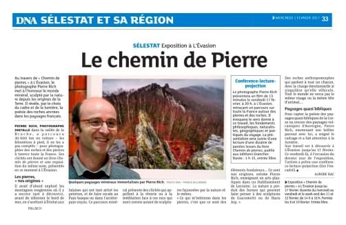 Pierre Rich reinvents the presentation of his photographs through landscape installations that invite an immersive experience. Artistic Installations Our Vision Born in 1963 in Versailles, professional photographer residing in the heart of the Alsatian Vosges, teacher, organizer of exhibitions and shows, Pierre Rich is interested in photographing, here or elsewhere, strange landscape sites and particularly mountainous environments, forests, and stones. Primarily a nature and heritage photographer, he is committed to translating the subtleties, myths, and humanism in a sharp and refined approach to framing and light. His images convey all the plastic and visual qualities of nature, at the center of his work, in an inspired wandering. For several years, he has been focusing on presenting photography differently, alongside more "classic" displays of his images, in the form of landscape installations and performances. He regularly exhibits his images and also publishes numerous photography books that are calls to marvel at the splendor of the World. Pierre Rich reinvents the presentation of his photographs through landscape installations that invite an immersive experience. Artistic Installations Our Vision Born in 1963 in Versailles, professional photographer residing in the heart of the Alsatian Vosges, teacher, organizer of exhibitions and shows, Pierre Rich is interested in photographing, here or elsewhere, strange landscape sites and particularly mountainous environments, forests, and stones. Primarily a nature and heritage photographer, he is committed to translating the subtleties, myths, and humanism in a sharp and refined approach to framing and light. His images convey all the plastic and visual qualities of nature, at the center of his work, in an inspired wandering. For several years, he has been focusing on presenting photography differently, alongside more "classic" displays of his images, in the form of landscape installations and performances. He regularly exhibits his images and also publishes numerous photography books that are calls to marvel at the splendor of the World.