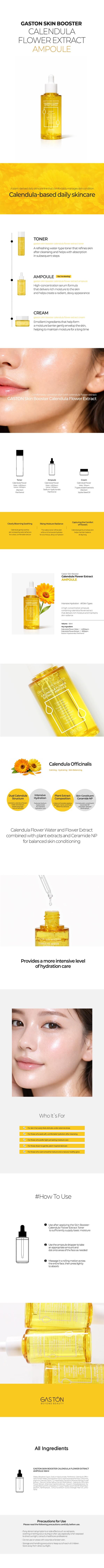 GASTON SKIN BOOSTER CALENDULA FLOWER EXTRACT AMPOULE