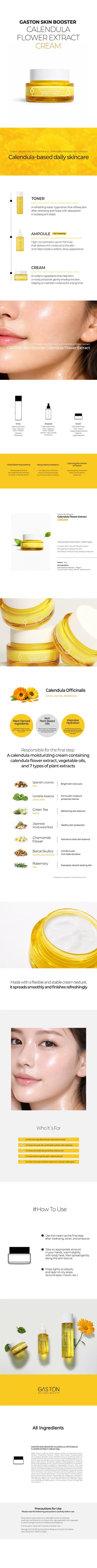 GASTON SKIN BOOSTER CALENDULA FLOWER EXTRACT CREAM