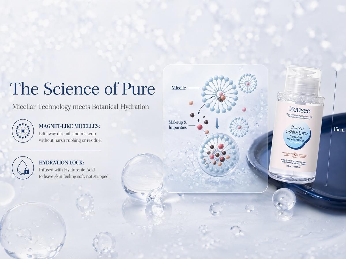 Botanical Extract & Hyaluronic Acid Cleansing Micellar Water