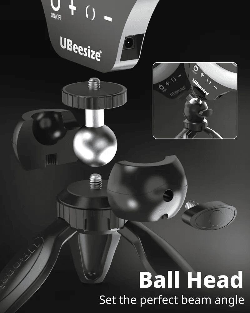 Ring Light with Tripod & Bluetooth Remote, Dimmable Selfie Light for Live Makeup Vlog