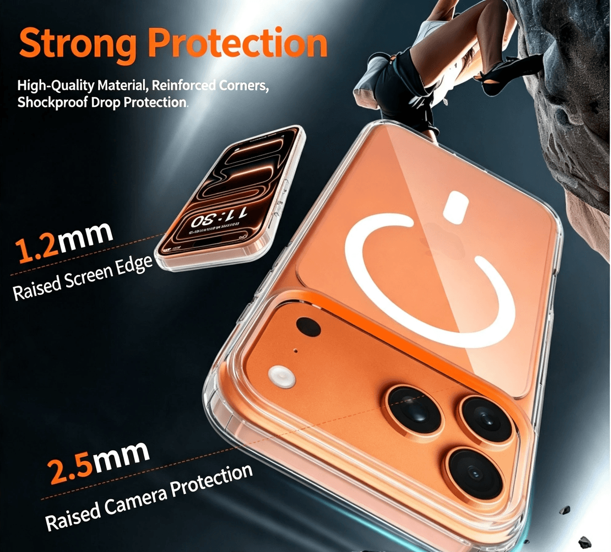 17PM Transparent Magnetic Phone Case