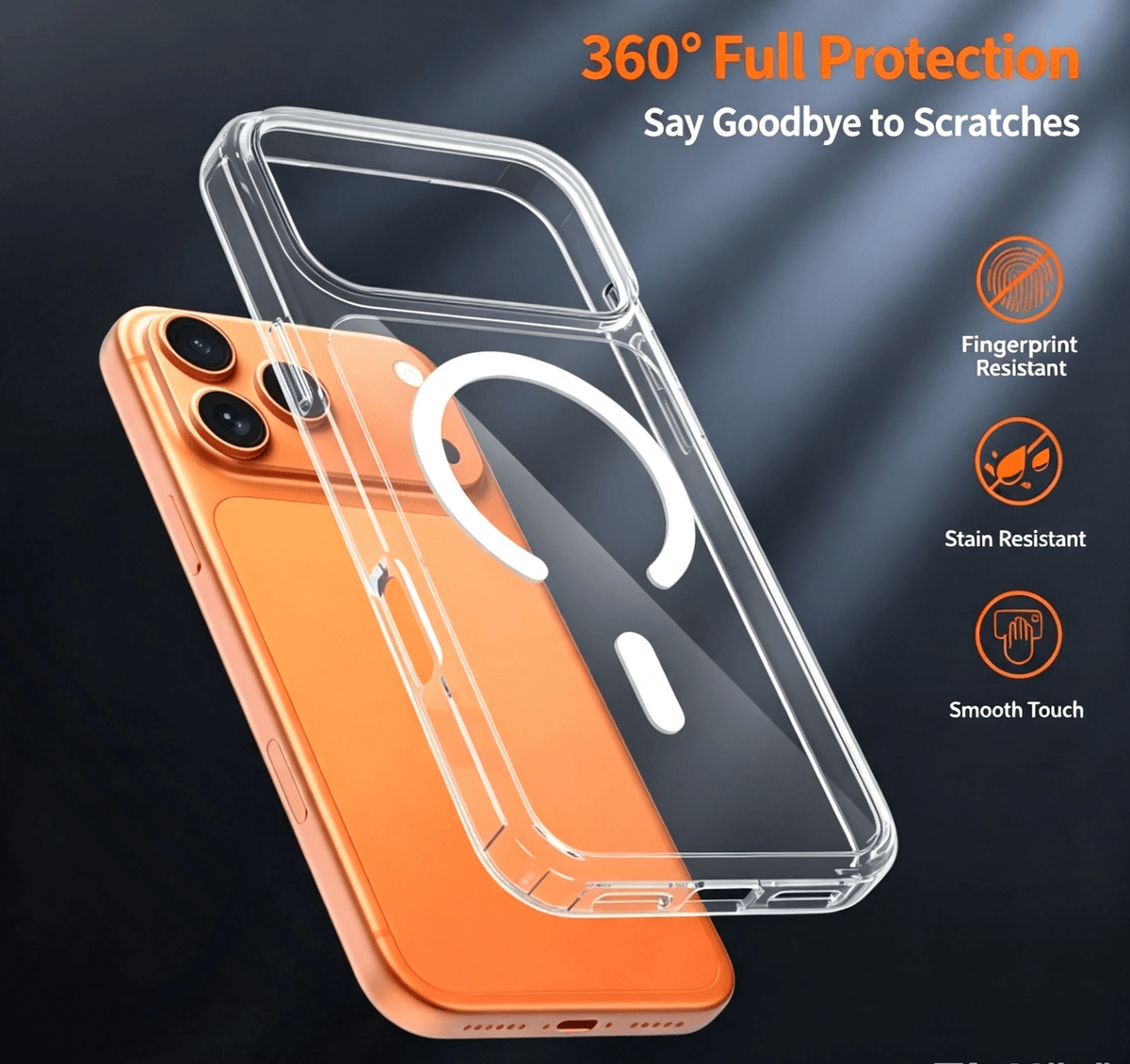17PM Transparent Magnetic Phone Case