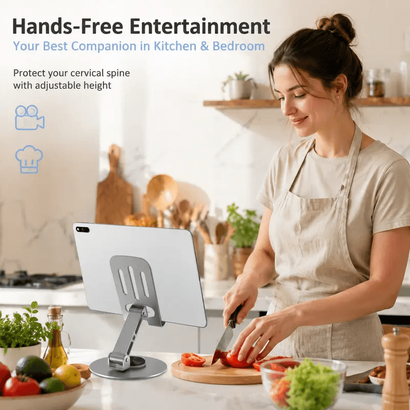 360° Rotatable Foldable Metal Phone Holder Adjustable Desktop Stand