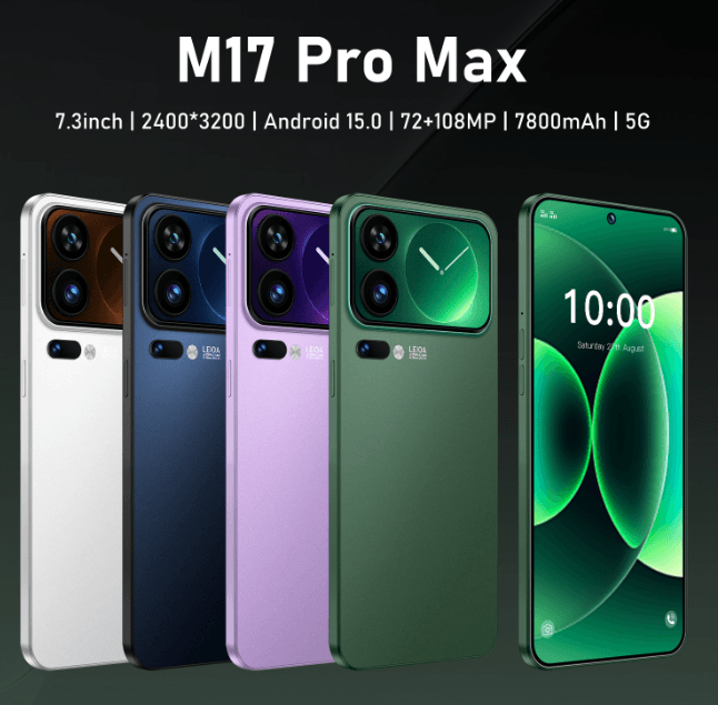 M17 Pro Max7.3‑inch In‑Cell screen, 3GB+16GB Android smart 4G full‑netcom smartphone