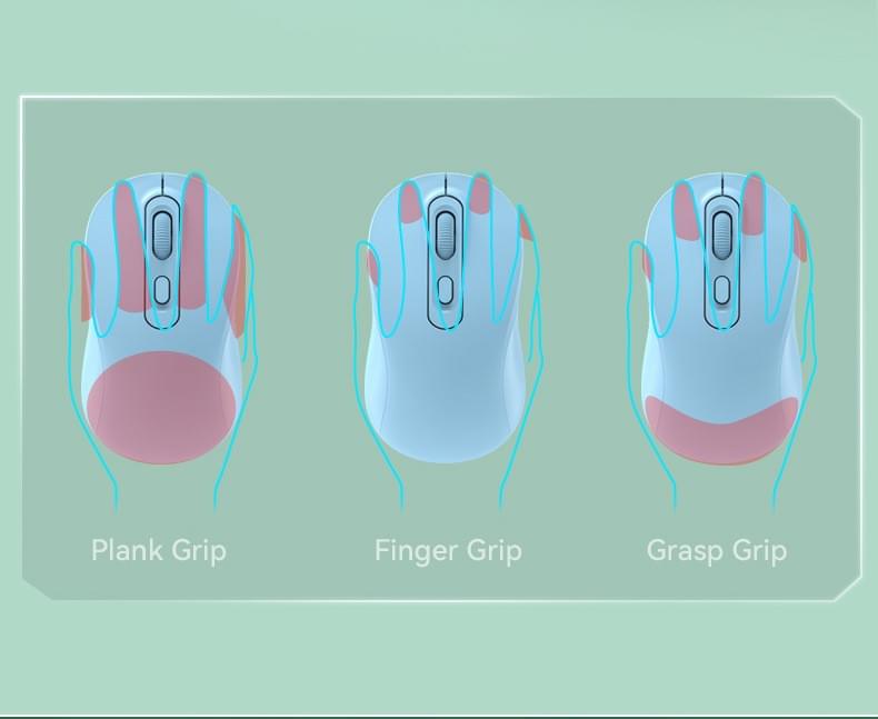 Rechargeable Wireless Mouse, 2.4G Bluetooth Dual Mode Ergonomic Silent Mouse, Type C Charging Comput