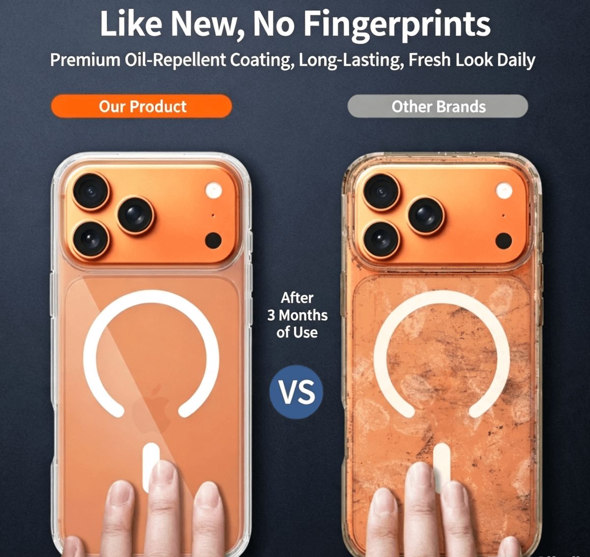 17PM Transparent Magnetic Phone Case