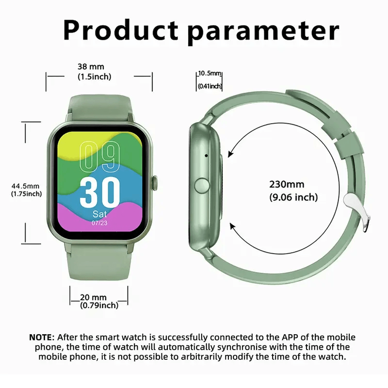 1.83 Inch Smart Watch Bluetooth Call Fitness Tracker Sports Waterproof Smartwatch For Android IOS