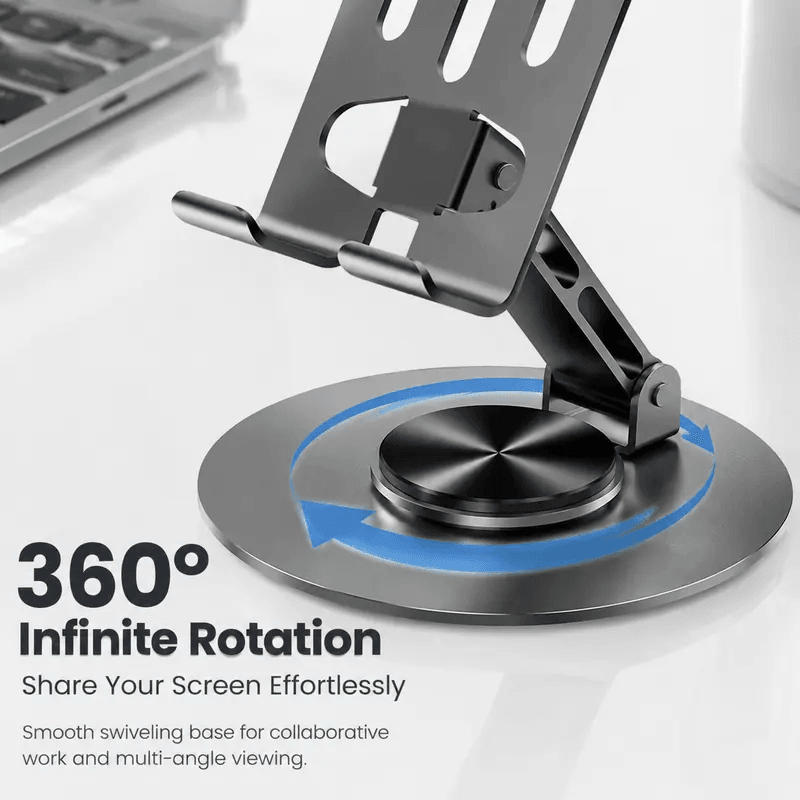 360° Rotatable Foldable Metal Phone Holder Adjustable Desktop Stand
