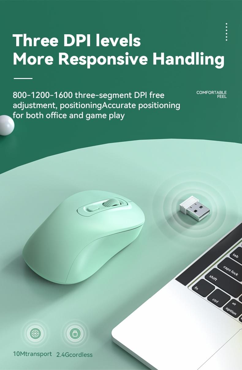 Rechargeable Wireless Mouse, 2.4G Bluetooth Dual Mode Ergonomic Silent Mouse, Type C Charging Comput