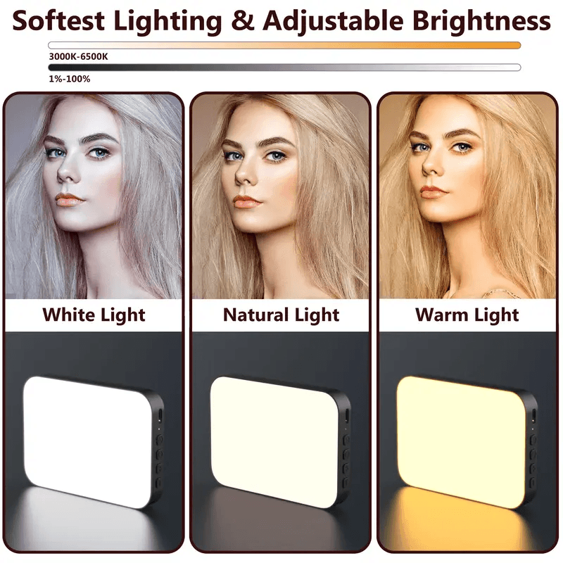Clip‑on Rechargeable LED Fill Light, Portable Selfie Light for Phone Laptop Live Vlog