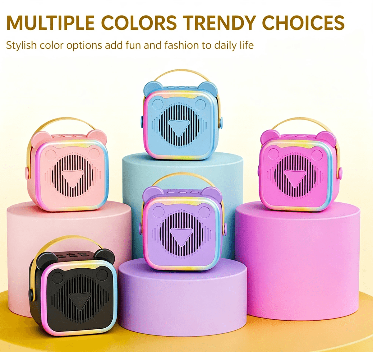 Mini Karaoke Bluetooth Speaker|Built‑in Mic|Live Streaming