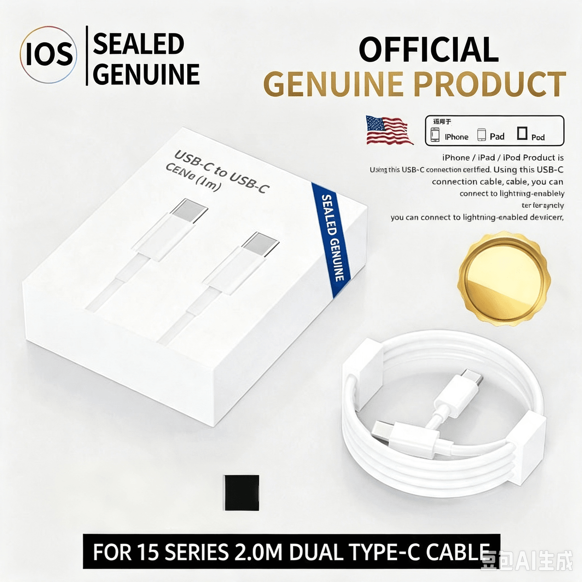 Suitable for Apple 15/16 Pro original fast‑charging charger and data cable for Apple devices
