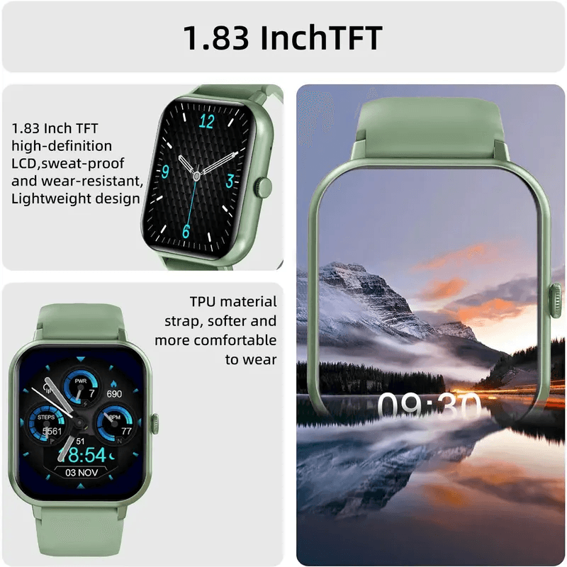 1.83 Inch Smart Watch Bluetooth Call Fitness Tracker Sports Waterproof Smartwatch For Android IOS