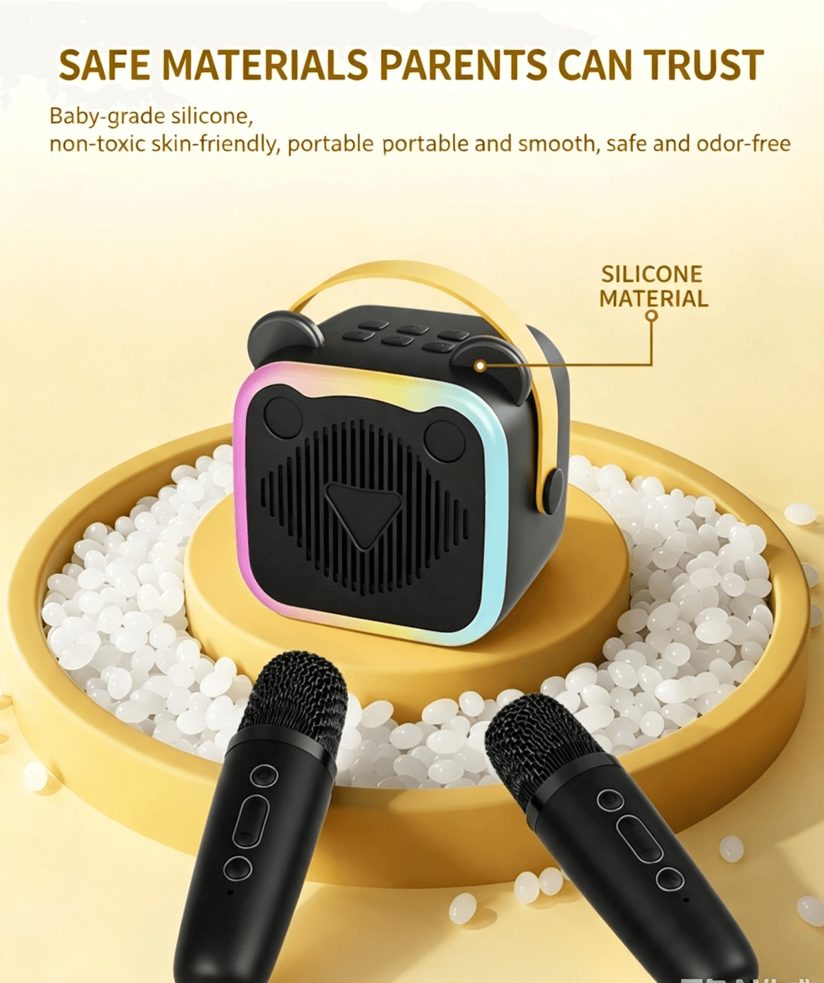 Mini Karaoke Bluetooth Speaker|Built‑in Mic|Live Streaming