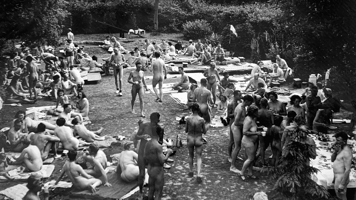 A black and white shot of early Sunfolk A black and white shot of early Sunfolk