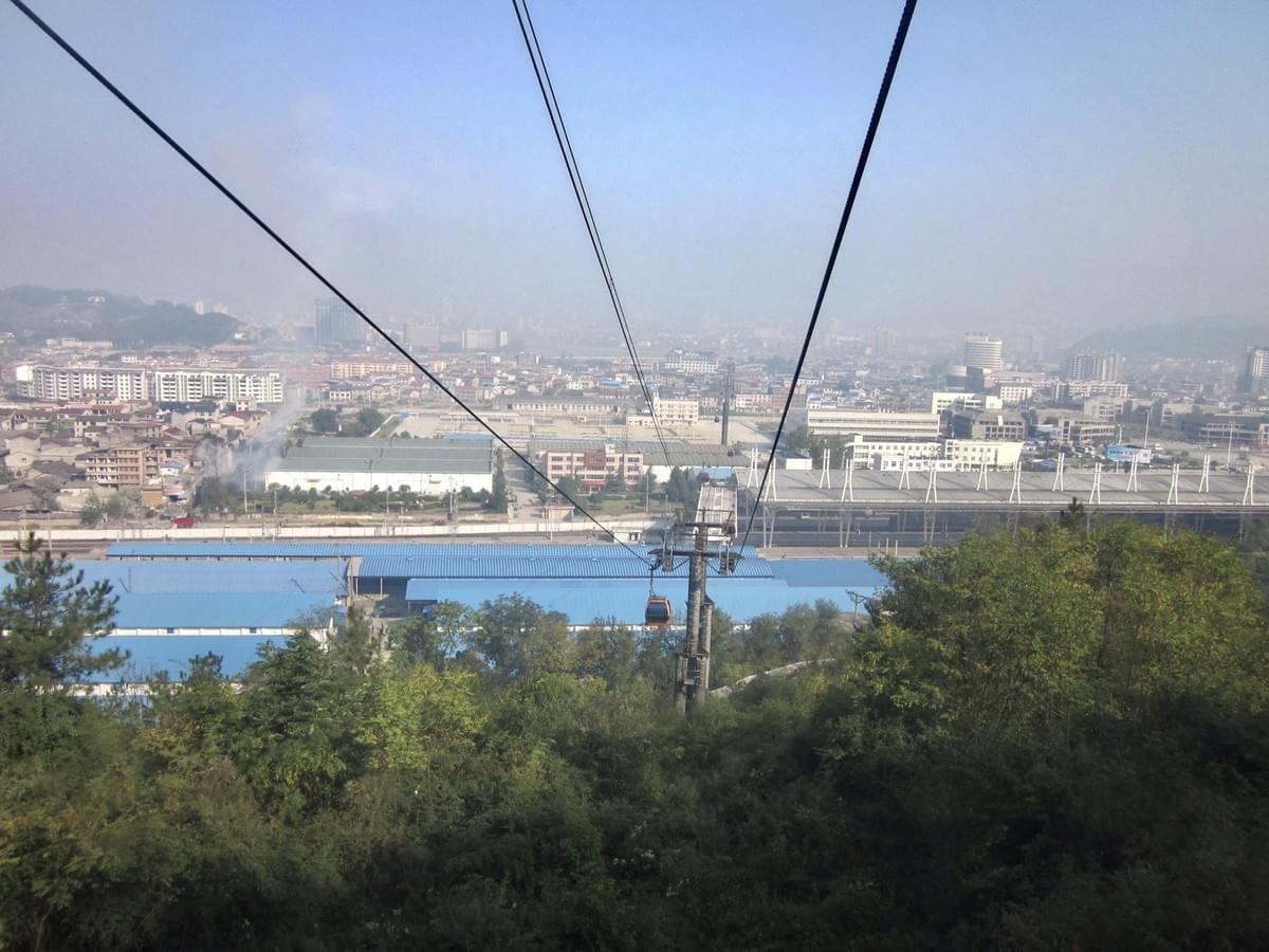 Historic view from the Tianmen Mountain cableway in 2010 Historic view from the Tianmen Mountain cableway in 2010