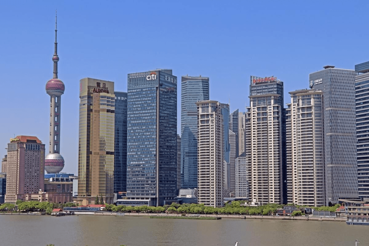 Shanghai Pudong skyline across the Huangpu River — Mussi Katz, CC0. Shanghai Pudong skyline across the Huangpu River — Mussi Katz, CC0.