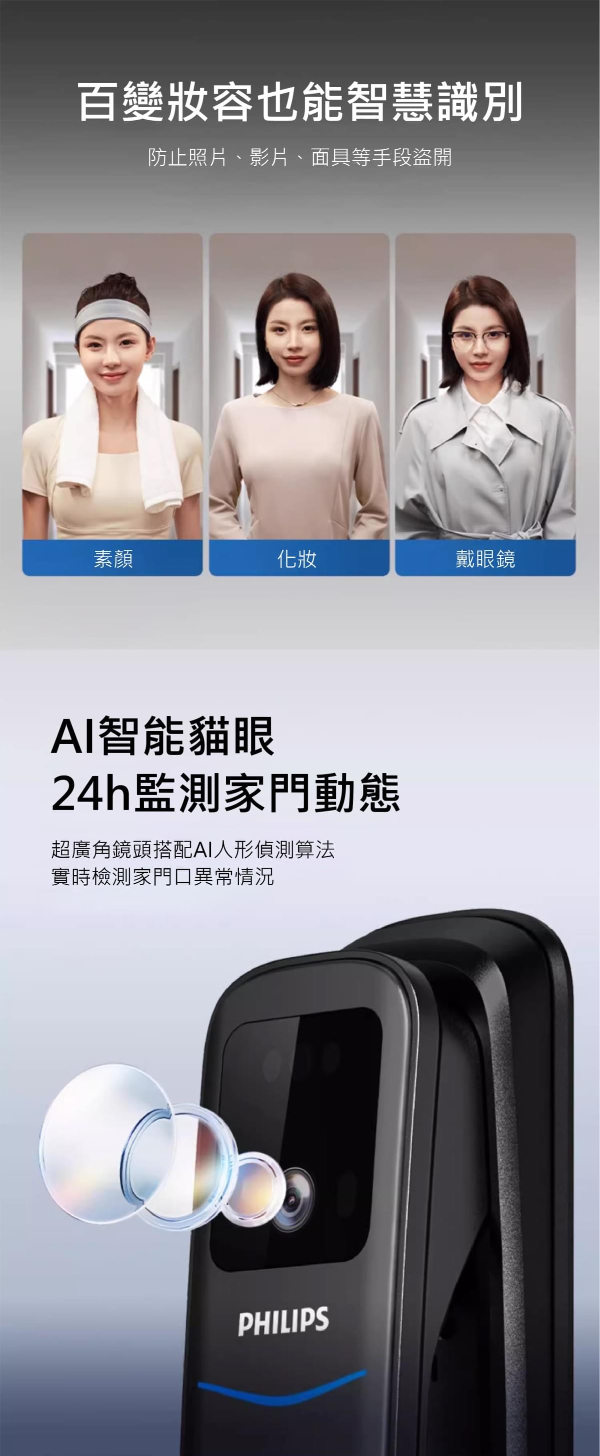 【LOOCK鹿客】P7max 人臉3D識別 貓眼智能電子鎖