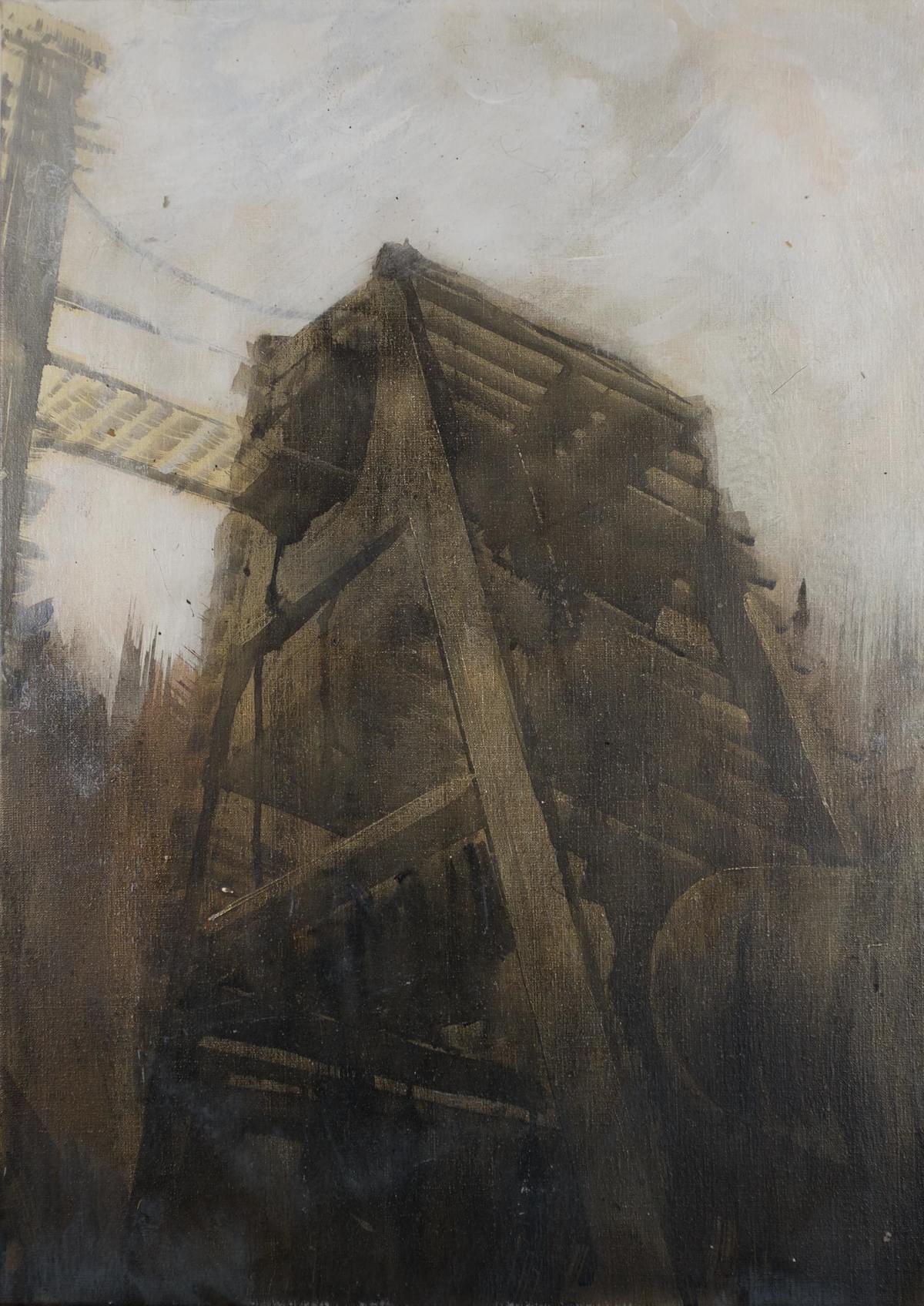 Harm van den Berg - schilderij - painting - The Green Hotel - Castle, 2015, oil / acrylic on canvas, 70 x 50 cm Harm van den Berg - schilderij - painting - The Green Hotel - Castle, 2015, oil / acrylic on canvas, 70 x 50 cm