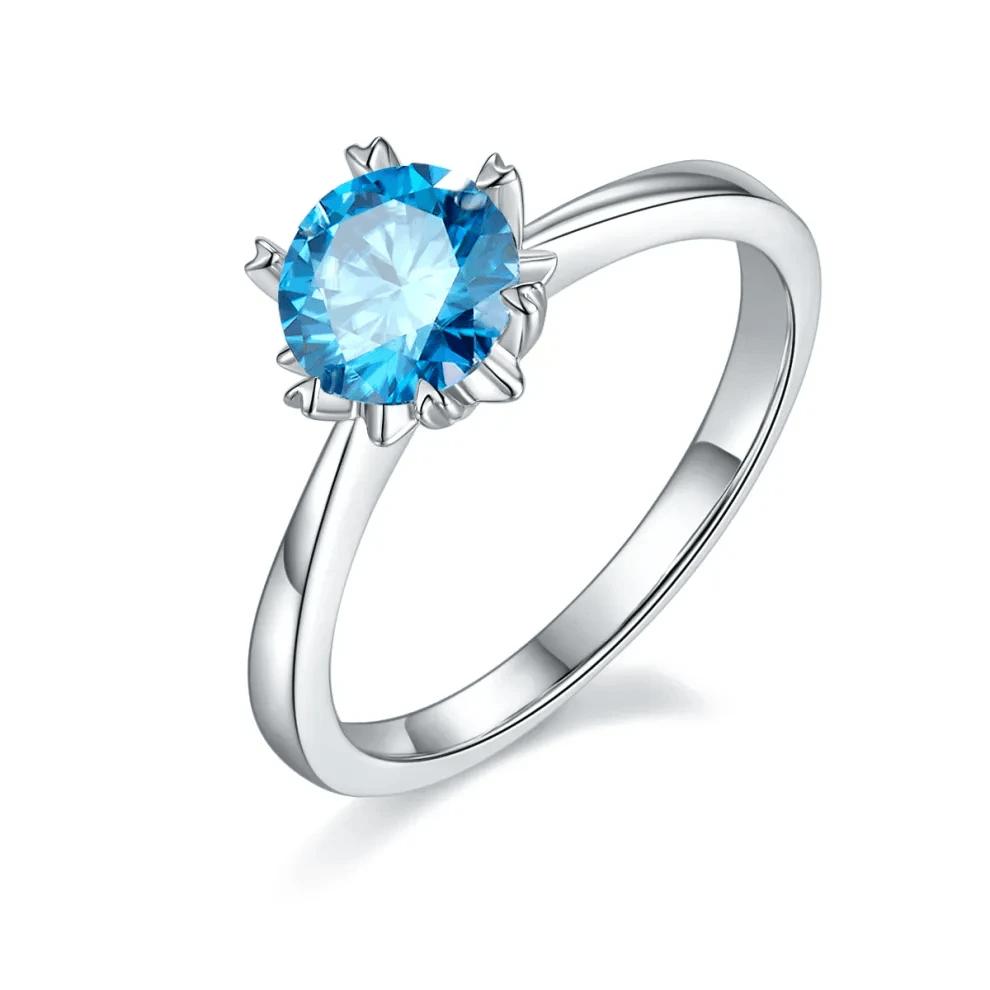 Exquisite blue moissanite engagement ring Exquisite blue moissanite engagement ring