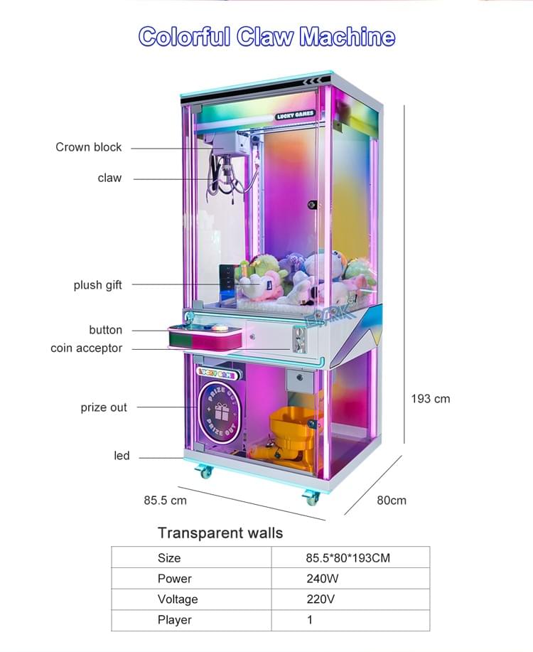 EPARK Coin Operated Crane Claw Machine